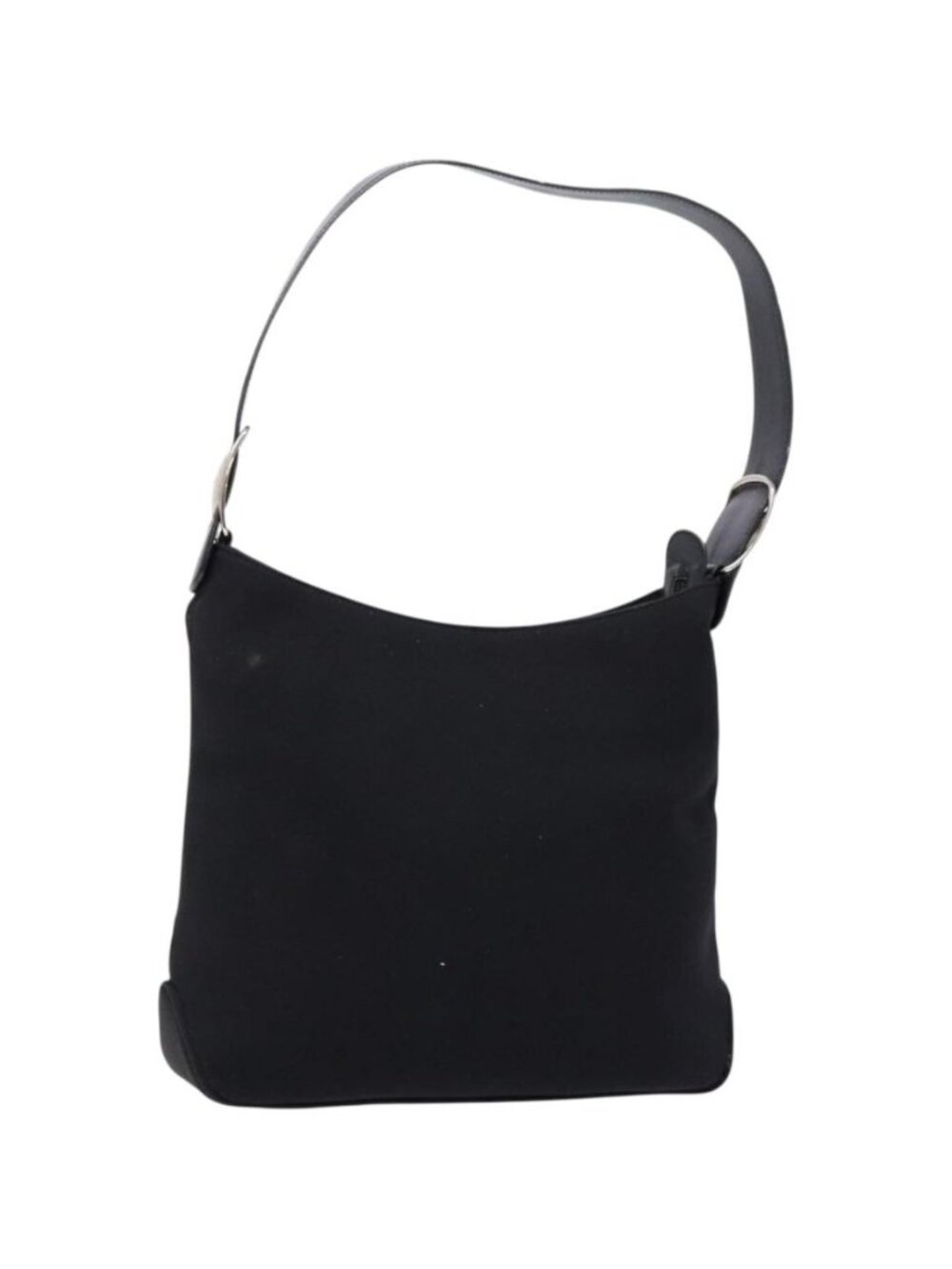 Salvatore Ferragamo Vala Shoulder Bag Canvas Black Silver